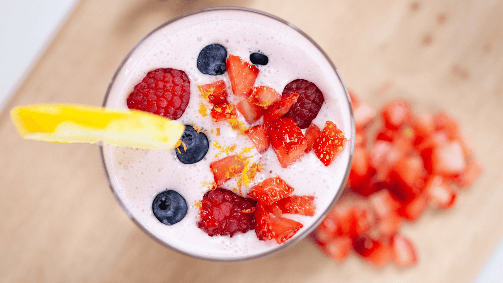 smoothie collagène fruits rouges