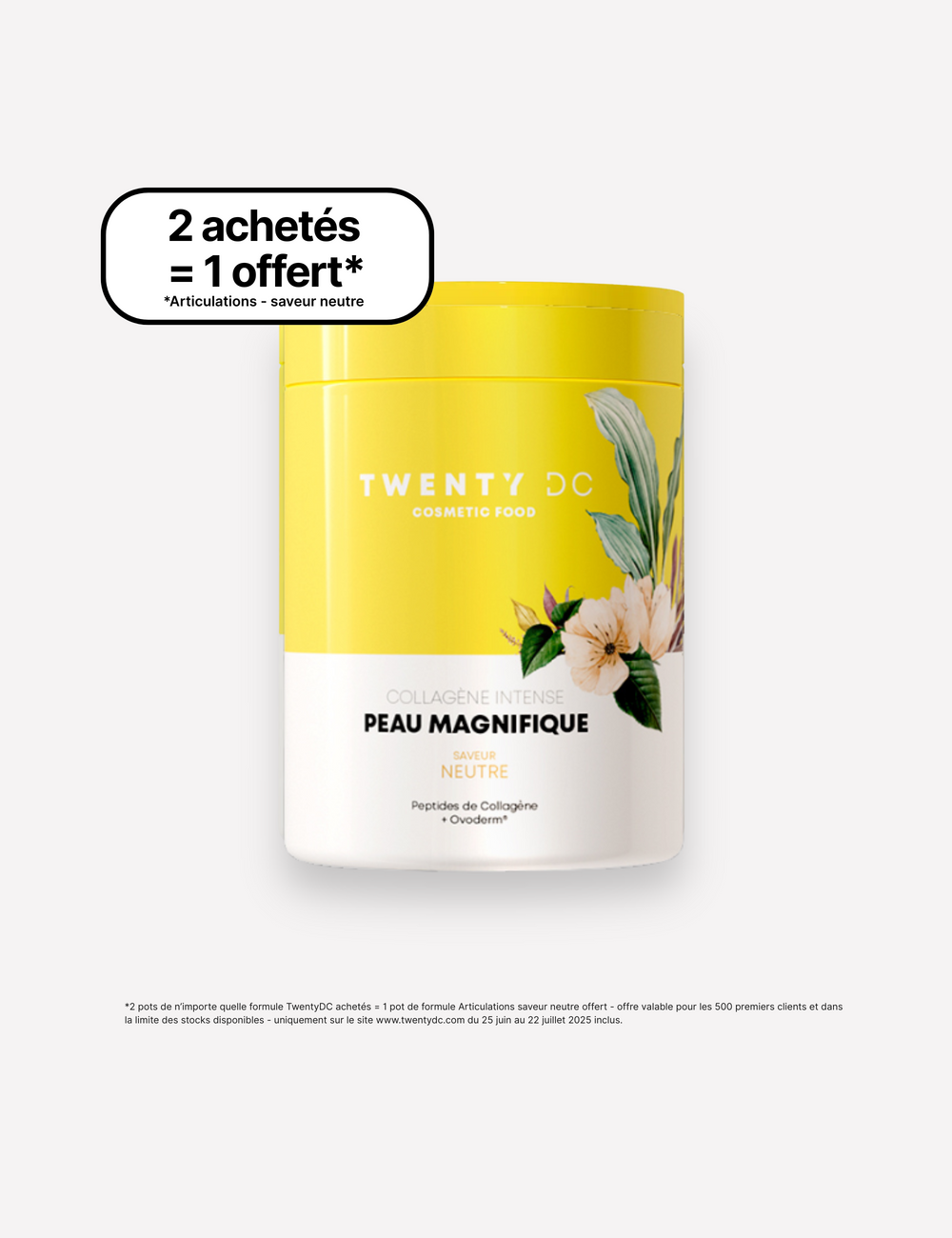 TWENTY DC Collagène Marin Pur Saveur Fraise - 280 G - Date Limite 09/2026