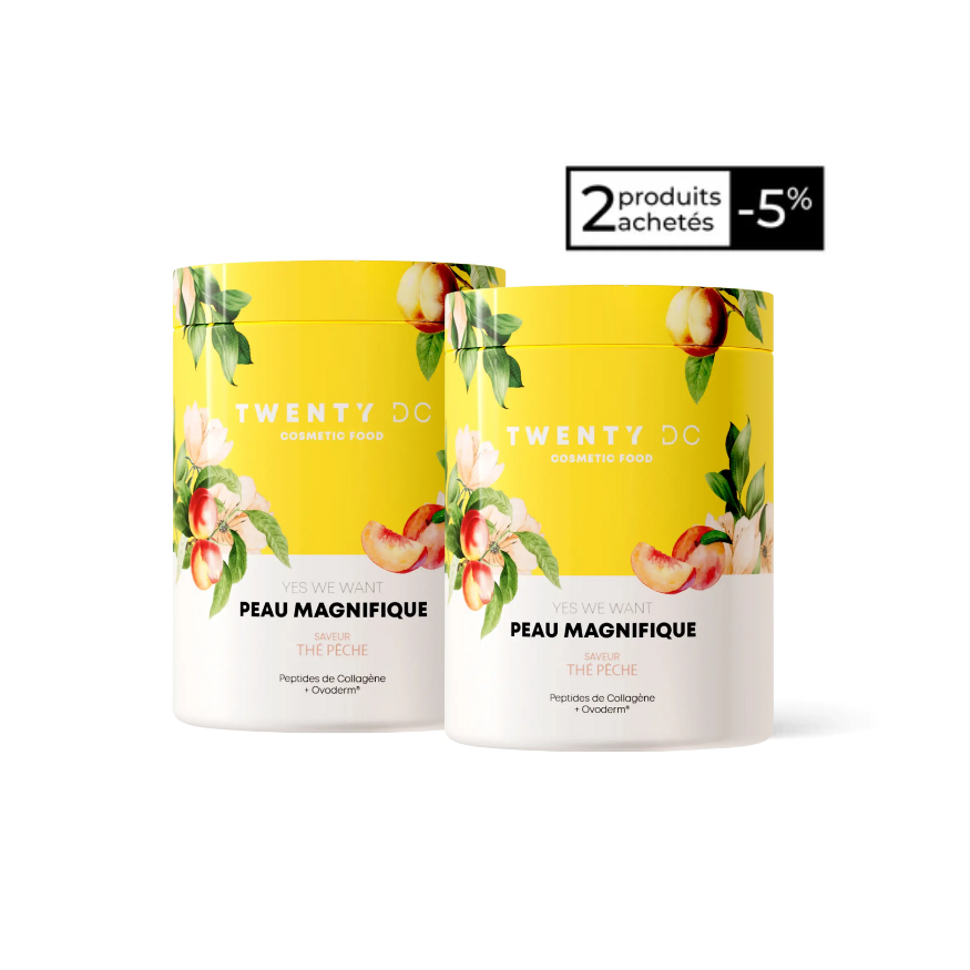 Lot de 2 : Peau magnifique thé-pêche