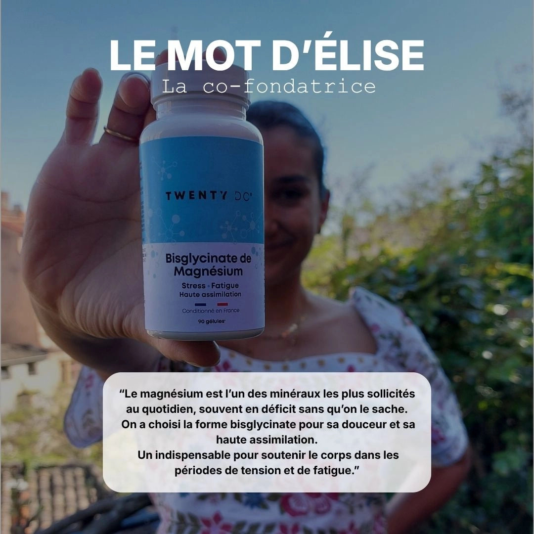 Magnésium bisglycinate chélaté mot de la cofondatrice