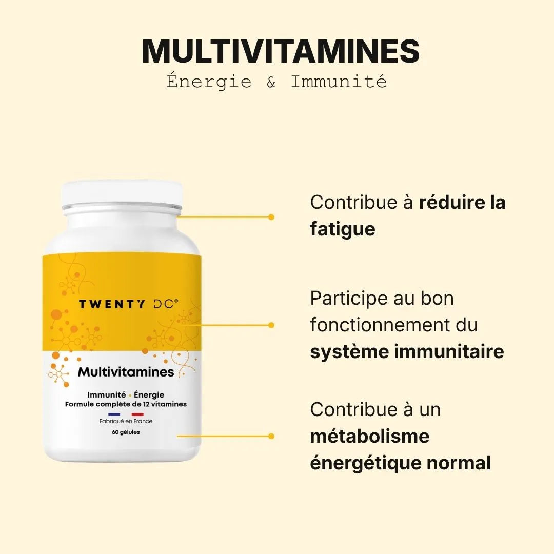 Multivitamines pour l'énergie et l'immunité