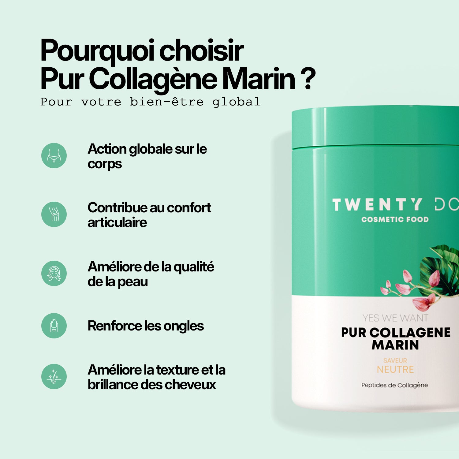 Pourquoi choisir pur collagène marin
