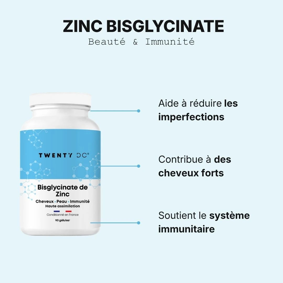 Zinc bisglycinate beauté et immunité