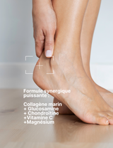 formule 5-en-1 : collagène, glucosamine, chondroïtine, magnésium, vitamine C